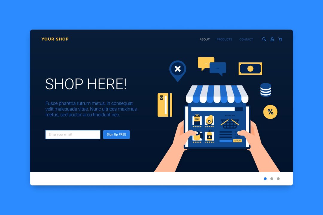 موقع شركة صغيرة – تصميم تجريبي